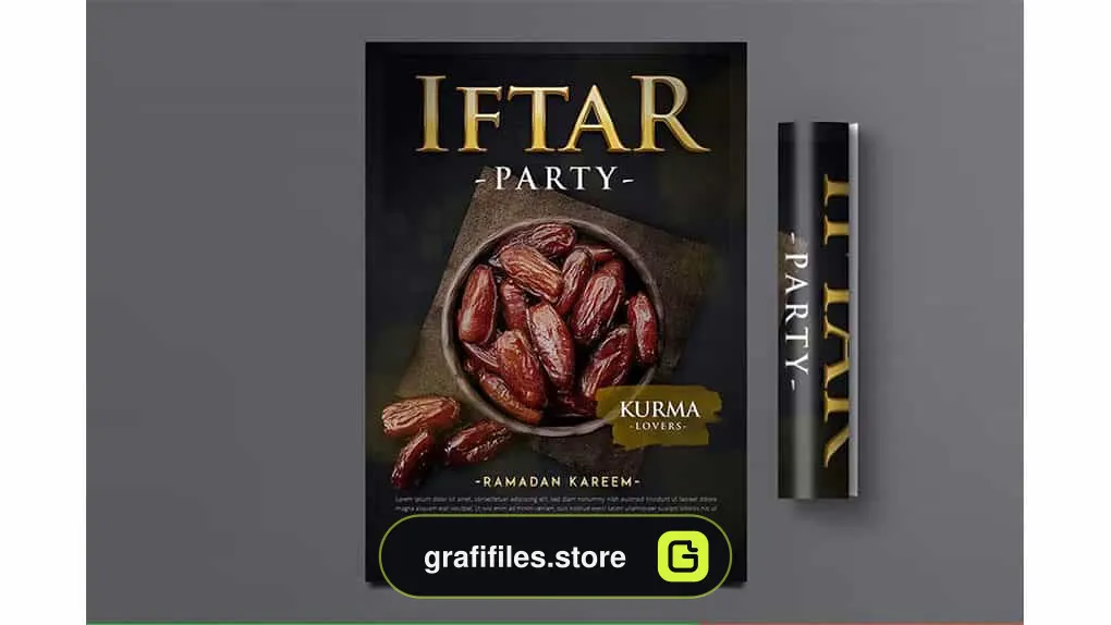 طرح لایه باز پوستر ضیافت افطار رمضان