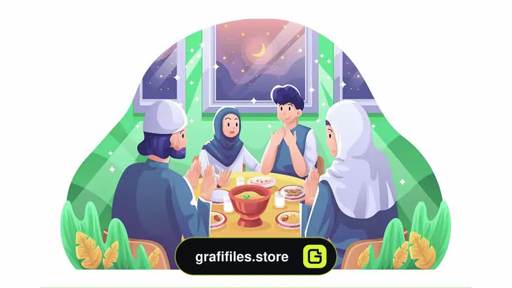 طرح وکتور افطار رمضان