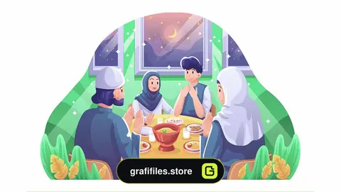 طرح وکتور افطار رمضان