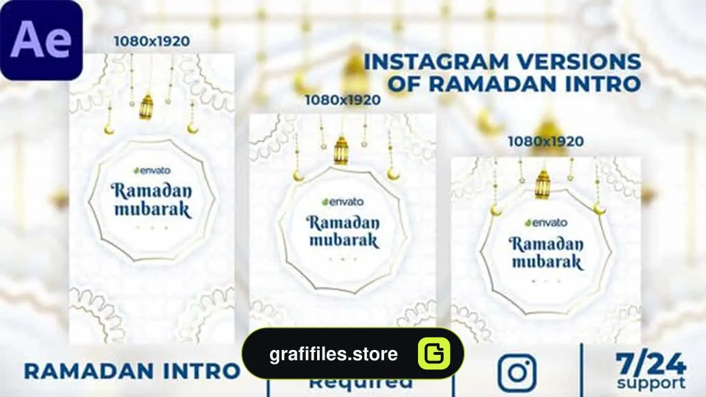 پروژه افترافکت وله رمضان اینستاگرام