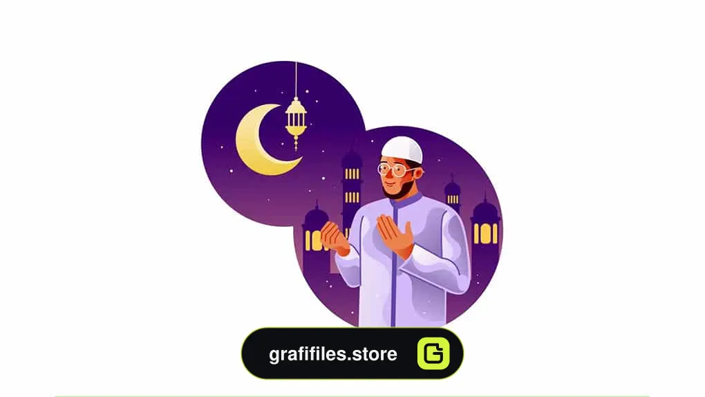 وکتور دعای ماه رمضان