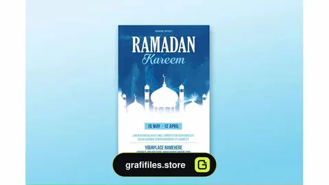 طرح لایه باز تراکت رمضان Ramadan