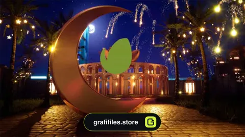 پروژه افترافکت نمایش لوگو ماه رمضان