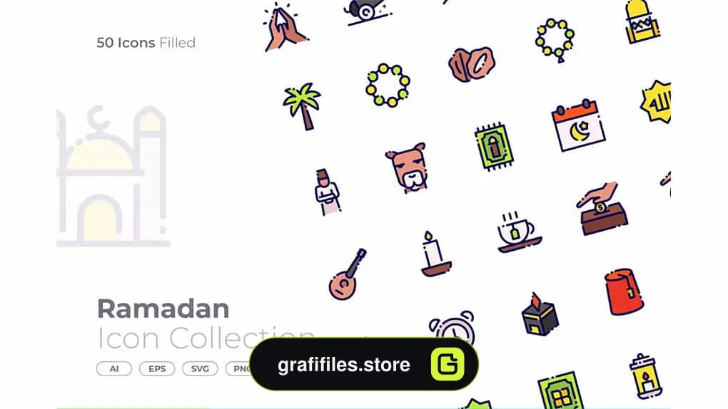 آیکون رمضان Ramadan Filled Icon