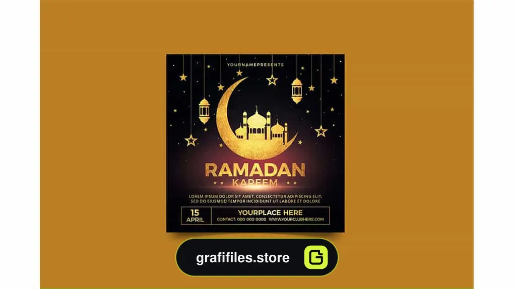 طرح لایه باز بروشور ماه رمضان