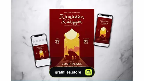 طرح لایه باز ست تراکت رمضان