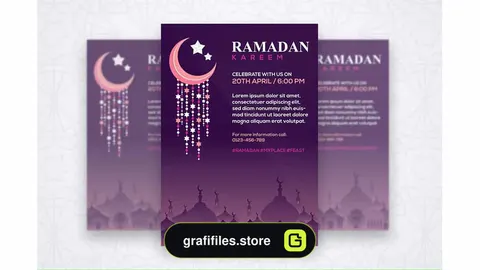 فایل لایه باز تراکت ماه مبارک رمضان