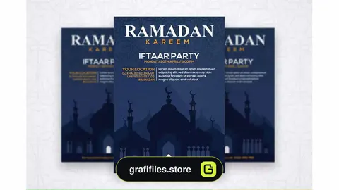 طرح لایه باز تراکت رمضان Ramadan Flyer Template