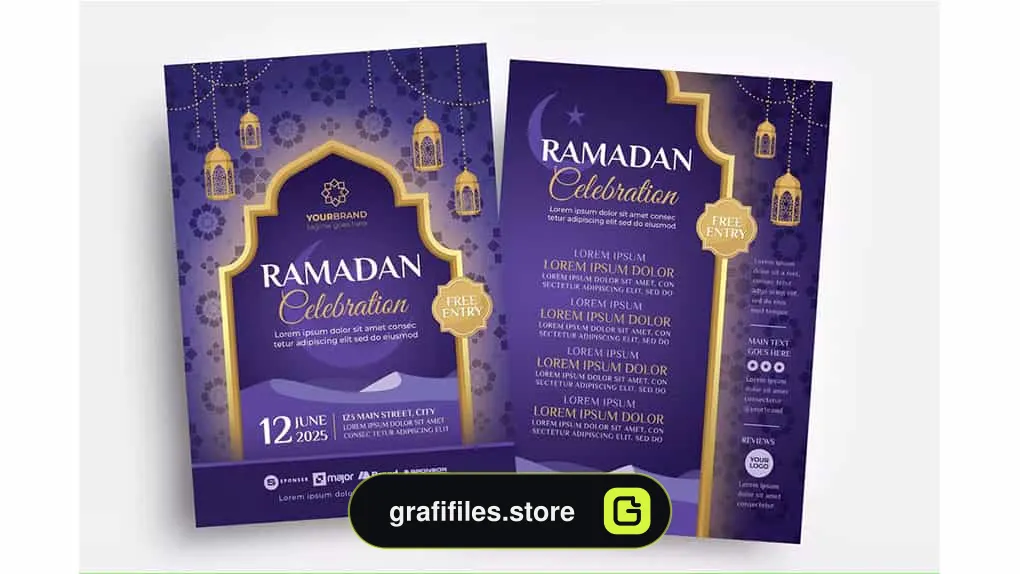 طرح لایه باز بروشور رمضان