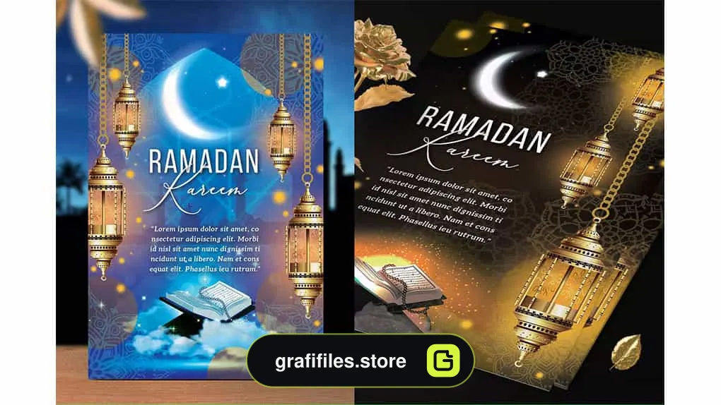 طرح لایه باز کارت تبریک رمضان