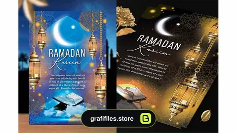 طرح لایه باز کارت تبریک رمضان