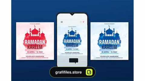 طرح لایه باز پست اینستاگرام رمضان Ramadan Instagram Post