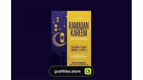 طرح لایه باز بروشور رمضان کریم