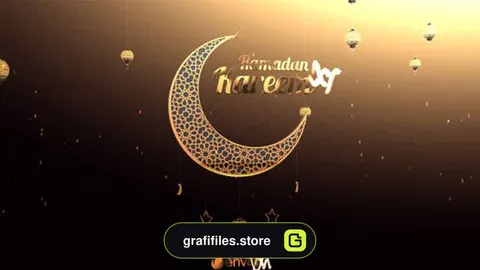 پروژه افترافکت نمایش لوگو رمضان Ramadan Kareem