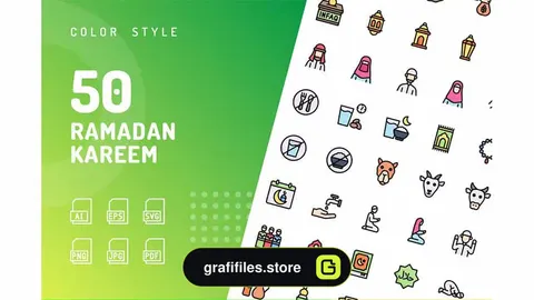 آیکون رنگی رمضان کریم
