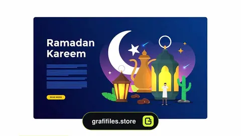 وکتور گرافیکی رمضان کریم