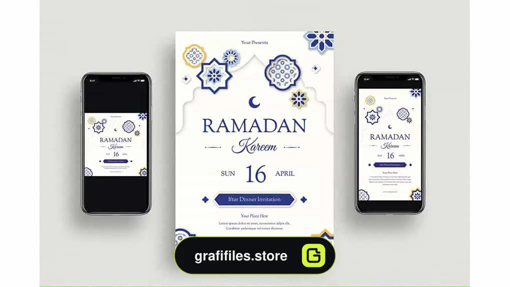 طرح لایه باز اینستاگرام و تراکت رمضان