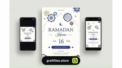 طرح لایه باز اینستاگرام و تراکت رمضان