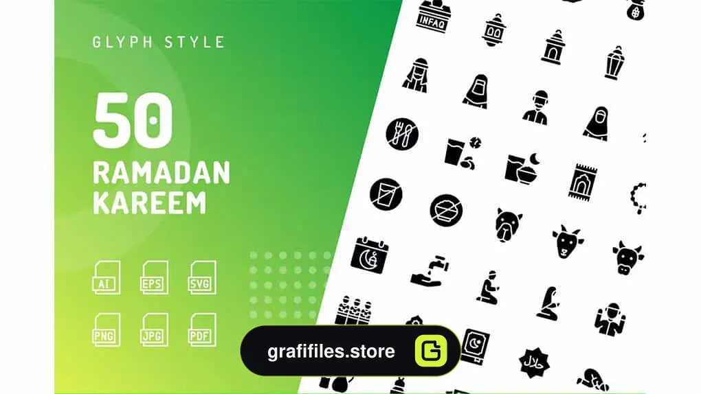 آیکون رمضان کریم Ramadan Kareem Glyph Icons