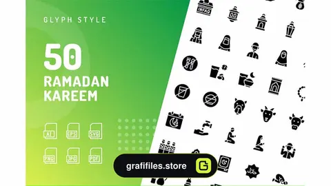 آیکون رمضان کریم Ramadan Kareem Glyph Icons