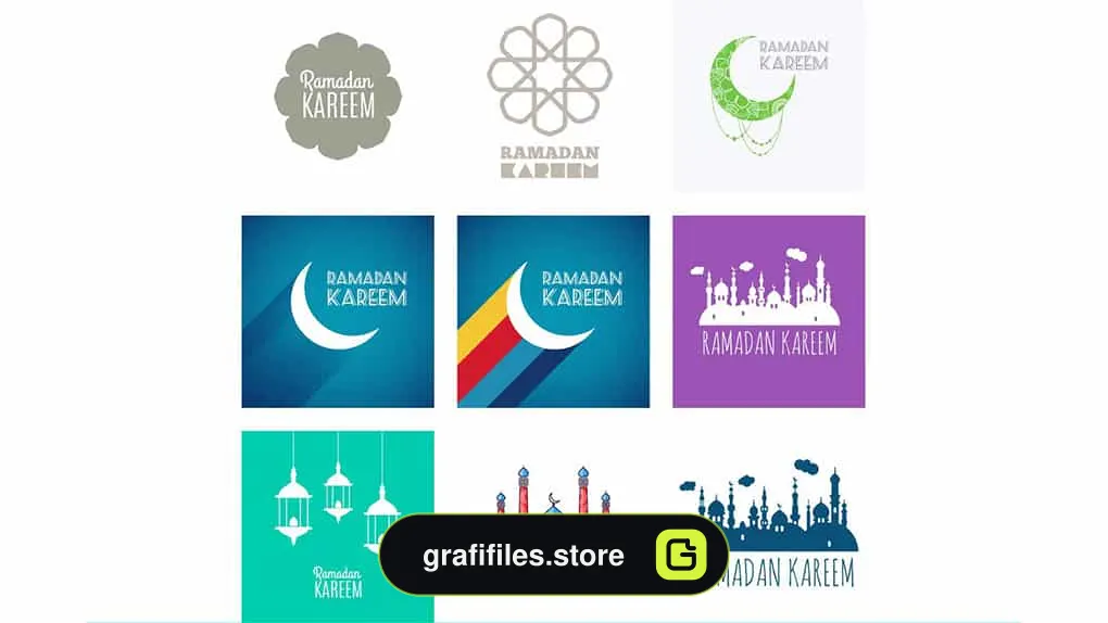 وکتور کارت تبریک ماه رمضان