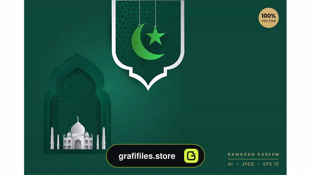 وکتور کارت هنری ماه رمضان