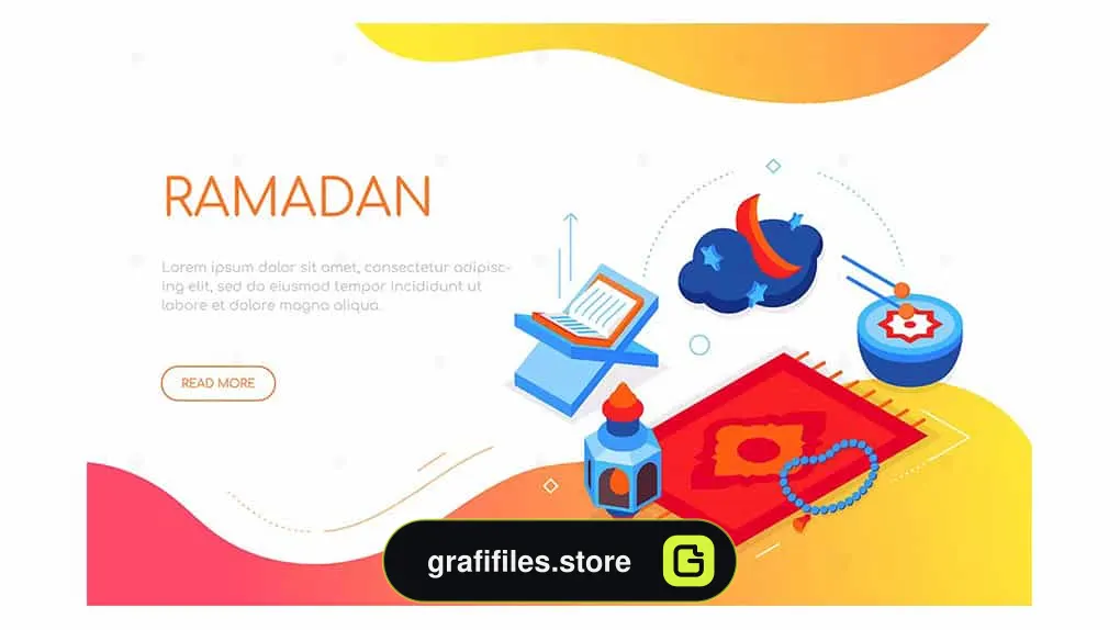 وکتور بنر ایزومتریک رنگارنگ مدرن وبسایت