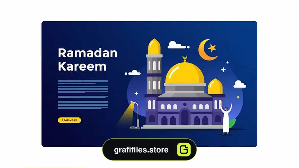 وکتور گرافیکی ماه رمضان