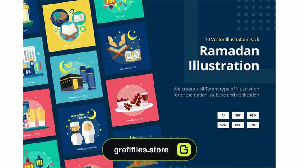 وکتور رمضان Ramadan Mubarak Vector Illustration