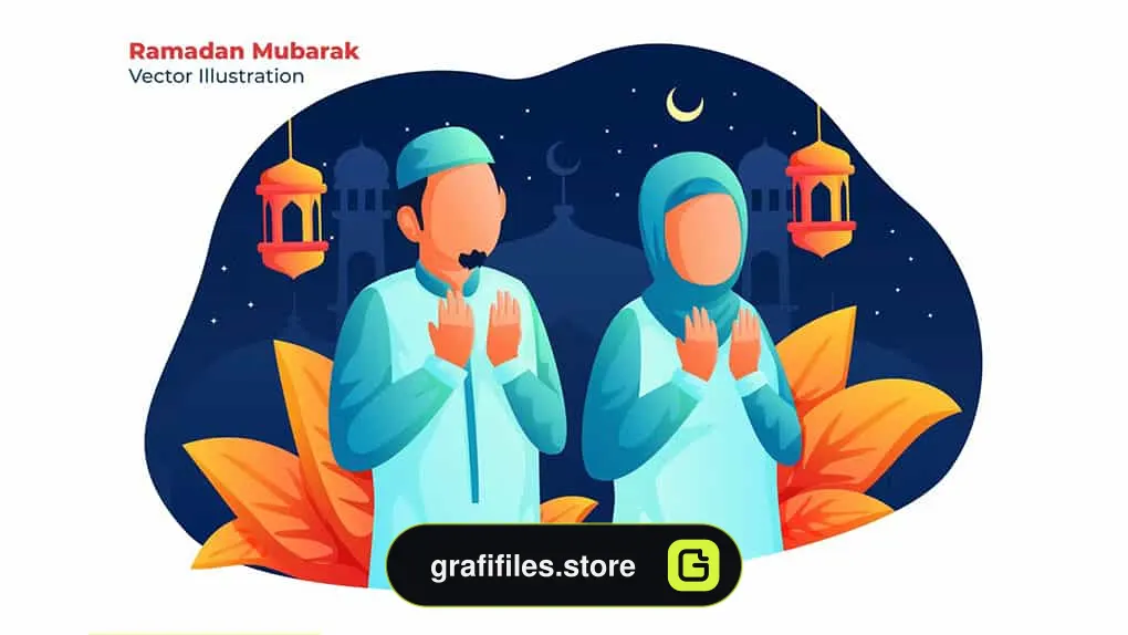 وکتور گرافیکی ماه مبارک رمضان
