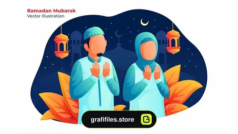 وکتور گرافیکی ماه مبارک رمضان