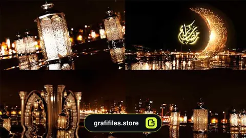 پروژه افترافکت نمایش لوگو رمضان Ramadan Night