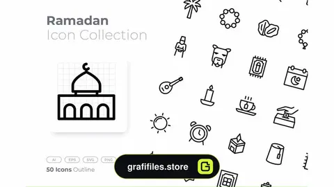 آیکون رمضان Ramadan Outline Icon