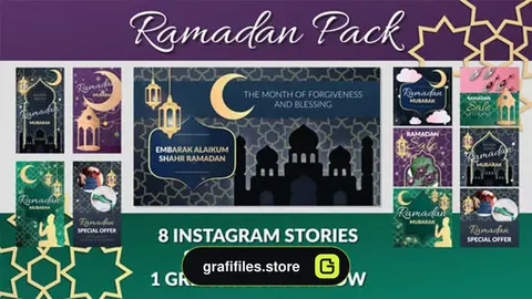 پروژه افترافکت پست و استوری اینستاگرام رمضان