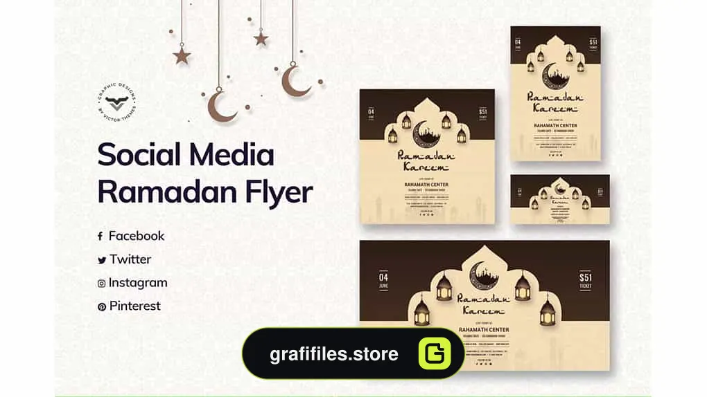 طرح لایه باز پست ماه رمضان شبکه اجتماعی