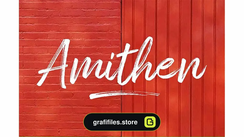 دانلود فونت انگلیسی براش Amithen Brush Font