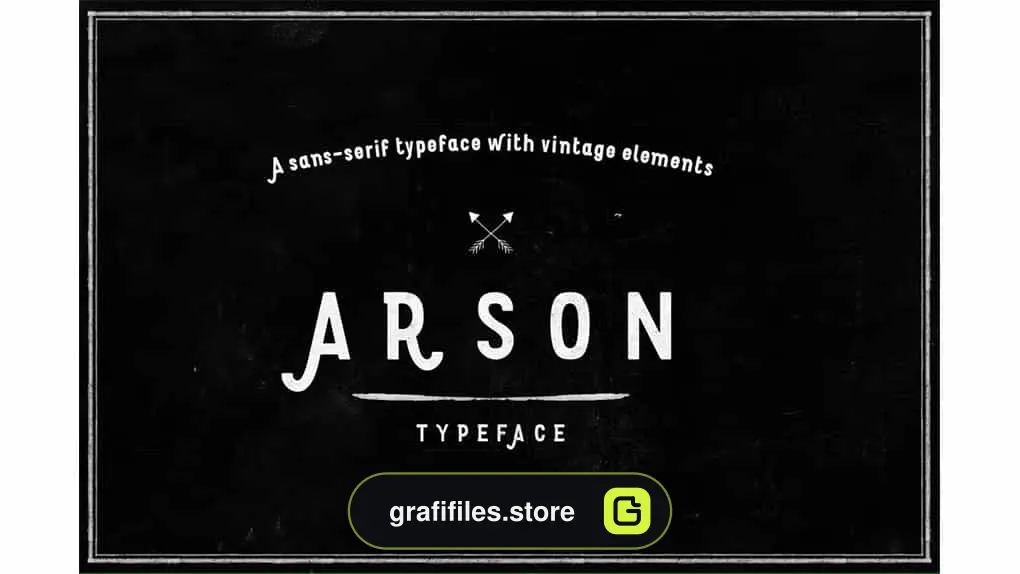 فونت انگلیسی گرافیکی Arson Typeface