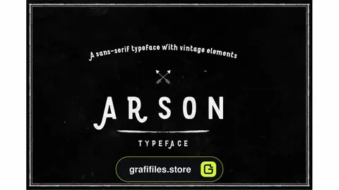فونت انگلیسی گرافیکی Arson Typeface