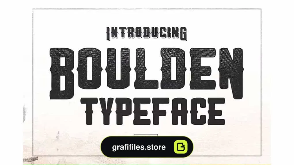 فونت انگلیسی Boulden Typeface