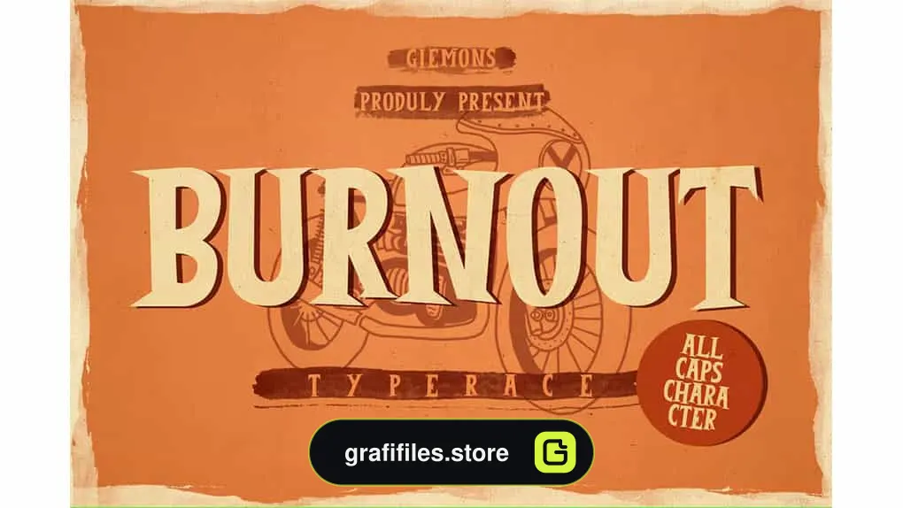 دانلود فونت انگلیسی Burnout Font