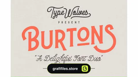 فونت انگلیسی Burtons