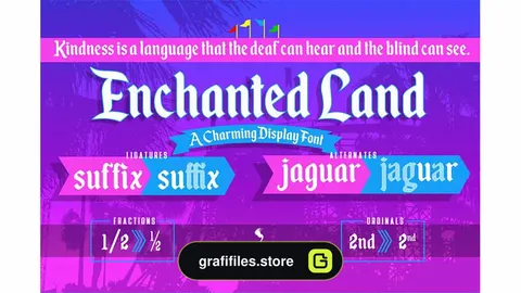 فونت انگلیسی سرزمین طلسم شده Enchanted Land