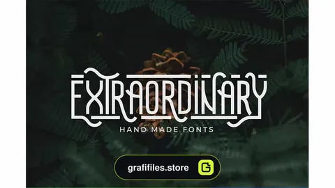 دانلود فونت انگلیسی Extraordinary - Handmade Font