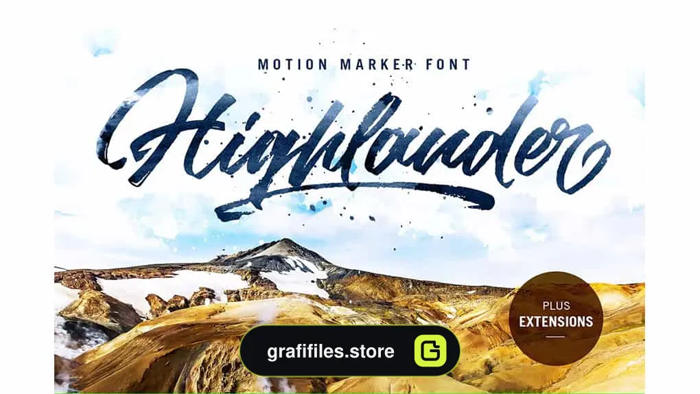 فونت انگلیسی Highlander marker script