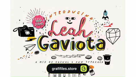 فونت انگلیسی Leah Gaviota