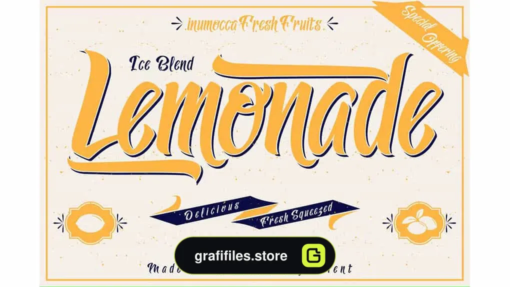 فونت انگلیسی Lemonade