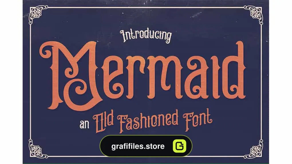 فونت انگلیسی Mermaid Typeface