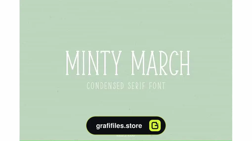فونت انگلیسی Minty March, Condensed serif font