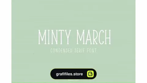 فونت انگلیسی Minty March, Condensed serif font