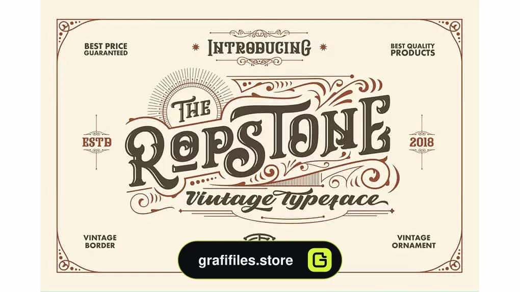 فونت انگلیسی کلاسیک Ropstone Typeface